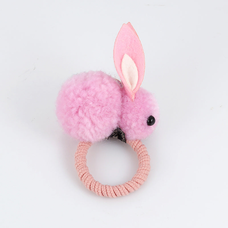 Hair ball rabbit hair ring