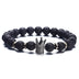 Fashion Lava Natural Stone Beads Bracelet For Women Men Man Crystal Crown Hand Bracelets Jewelry Mens Accessories - Minihomy