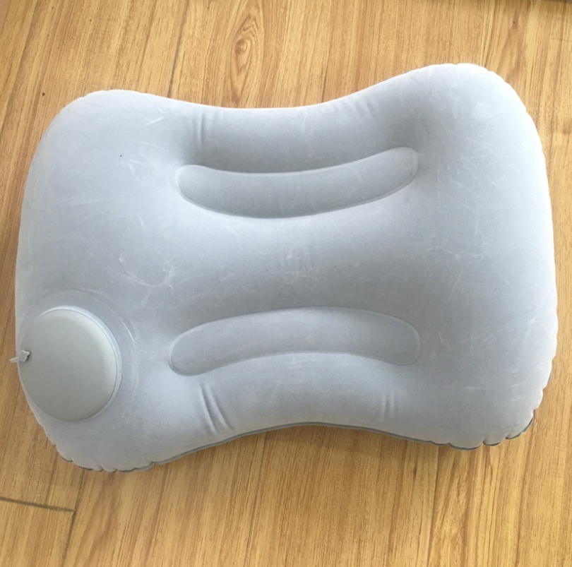 Inflatable pillow press  portable travel cushion