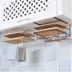 Kitchen Double Layer Towel Rack Hanging Holder Cabinets Shelf Chopping Board Storage Rack Hanger Shelf Kitchen Accessories - Minihomy