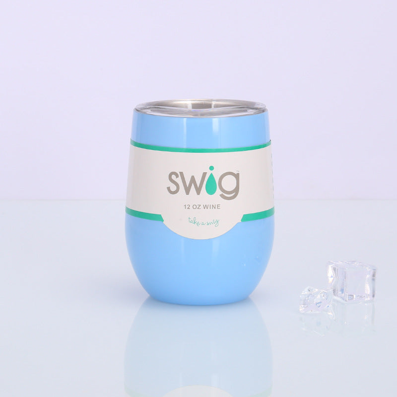 Swig Eggshell Cup 12oz Stainless Steel Wine Mug - Minihomy