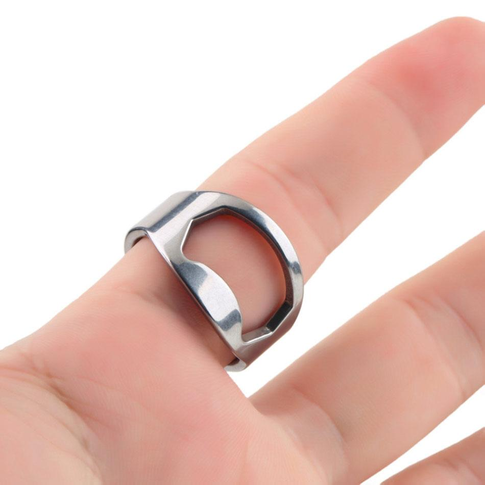 Four Colors Stainless Steel Finger Ring Ring-Shape Beer Bottle Opener for Beer Bar Tool