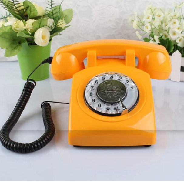 Home Rotary Antique Phone Basephone Retro Craft Turntable Antique Phone Retro Phone - Minihomy