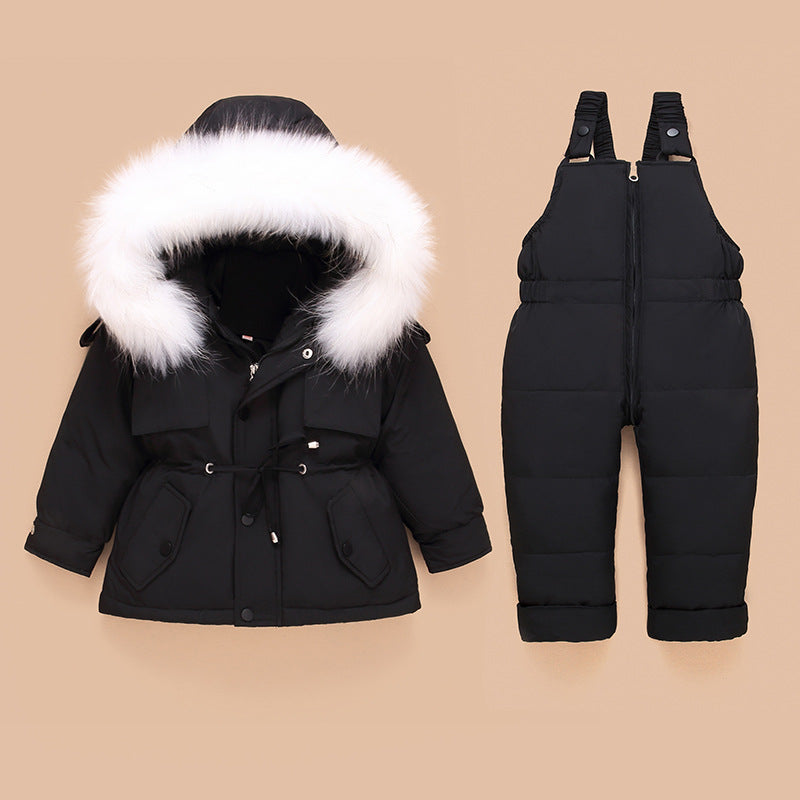 Children's down jacket suit Winter Outfit Suit Warm - Minihomy