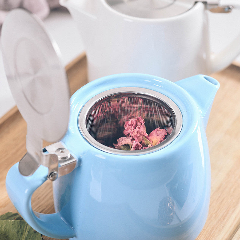 Large-capacity High-temperature-resistant Ceramic Teapot With Lid