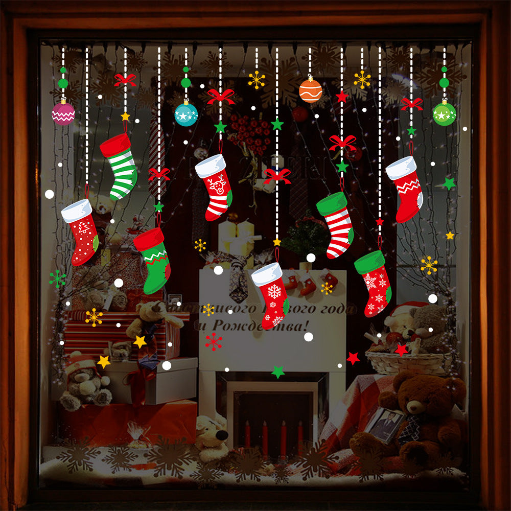 Christmas decorations store window stickers - Minihomy