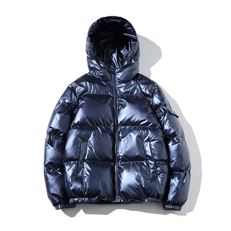 Winter Men's Coat Windbreaker plus size Men's Warm Parka Shiny Casual Jacket