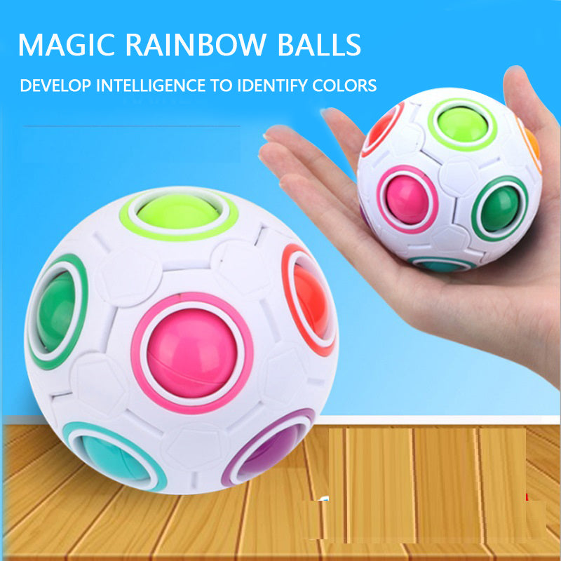 High Elasticity And Fall Resistance Puzzle Rainbow Ball Toy - Minihomy