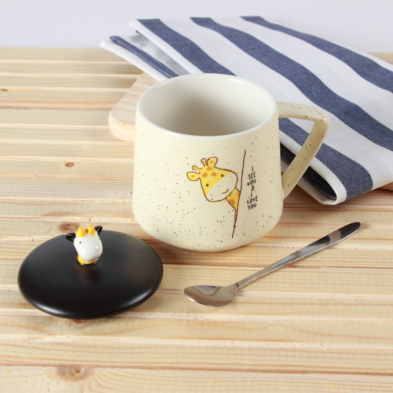 Creative Cartoon Ceramic Cup Hand Drawn Cute Giraffe