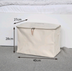 Thick canvas storage box clothes finishing storage bag with cover zipper quilt storage bag