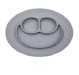 Children's meal pad with silicone smiling face plate