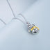 Sterling Silver Snowman Necklace with White Crystal Christmas Jewelry Gift for Women