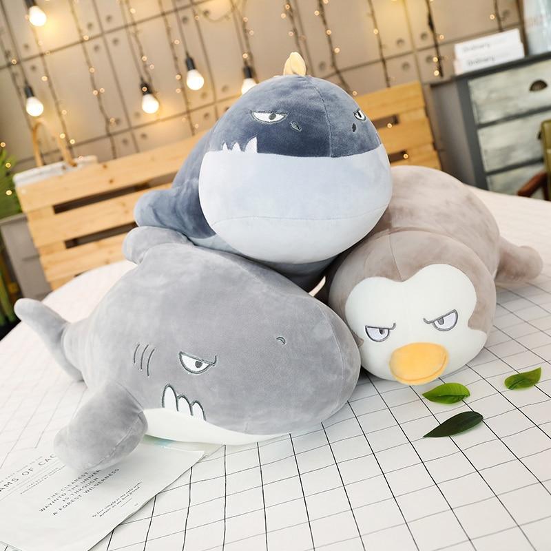 Soft doll shark dinosaur pillow kids toy