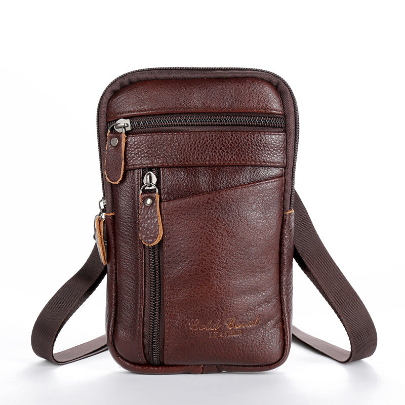 Men's Mobile Phone Bag Wear Belt One-shoulder Small Bag - Minihomy