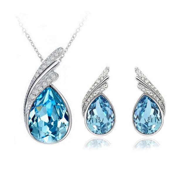 Crystal Zircon Necklace Set Combination - Minihomy