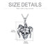 Sterling Silver Retro Gothic Skull Necklace Clown Hat Halloween Necklace for Women Man