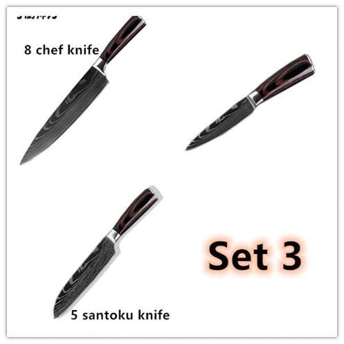 Carpenter's Special Knife Set: 6 & 8 Piece Chef Knives for Cooking - Minihomy