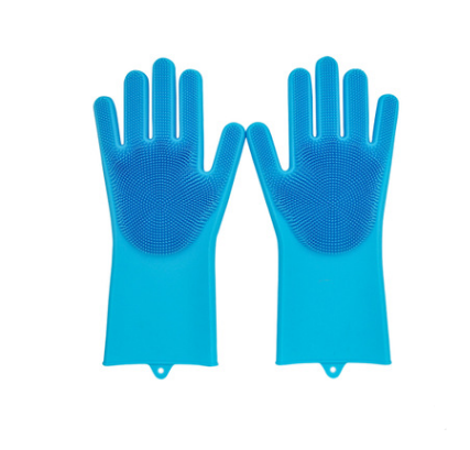 Silicone Heat-resistant Cleaning Brush Scrubbing Gloves - Minihomy