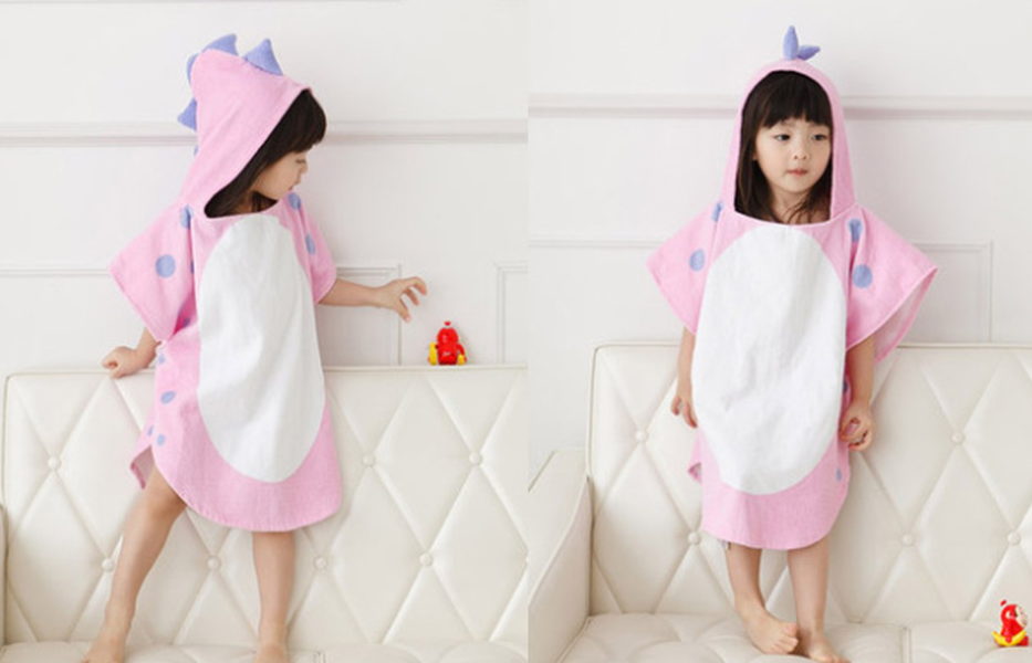 Cotton hooded baby bath cape cape - Minihomy