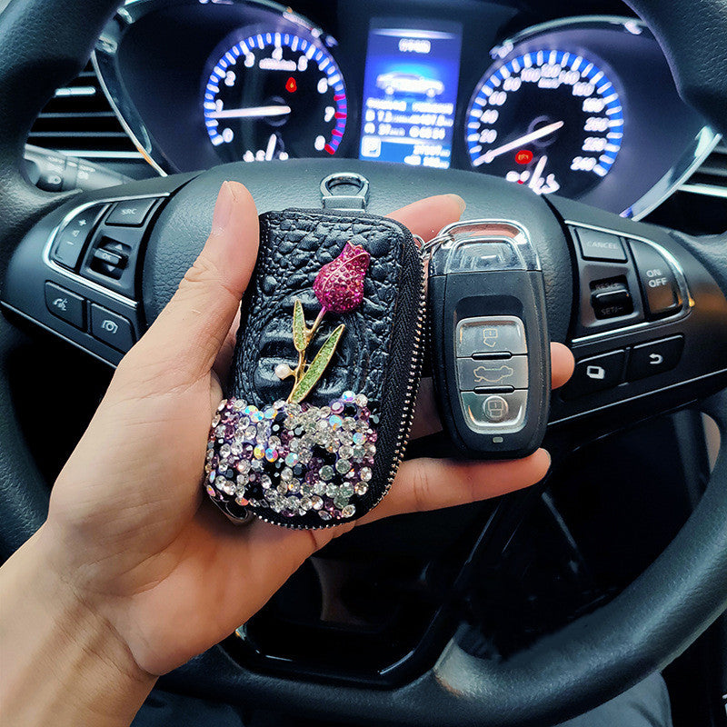 Flower-shaped Car Keychain Is Suitable  Remote Control Accessories