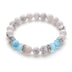 Blue Agate White Turquoise Pink Crystal Green Agate 8mm Set Bracelet - Minihomy