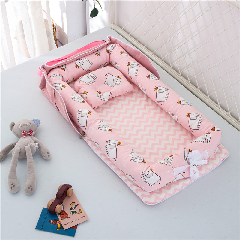 Cotton Portable Baby Crib Newborn Foldable - Minihomy