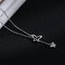 Flash Diamond Butterfly Tassel Necklace Female Clavicle Chain - Minihomy