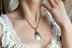 Vintage opal necklace women