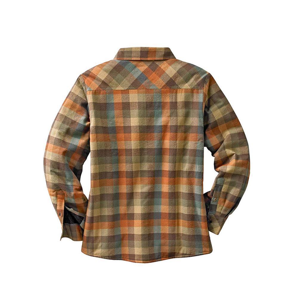 Men Plaid And Cotton Thermal Shirt Jacket - Minihomy