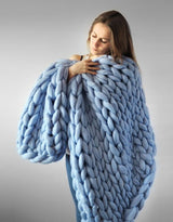 Nordic Thick Wool Hand-woven Blanket - Minihomy