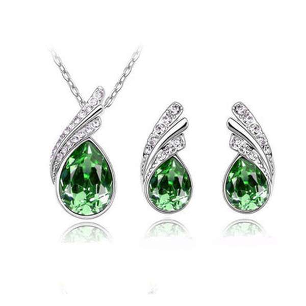 Crystal Zircon Necklace Set Combination - Minihomy