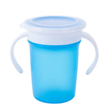 Leak Proof Silicone Baby Drinking Cup 360 Degree Rotating Magic Child Water Bottle With Double Handle Flip Lid Copos