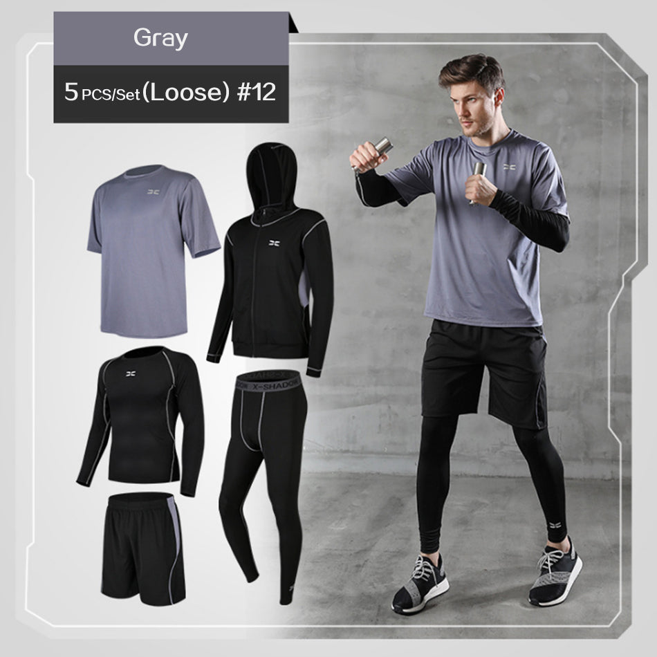 Men Sportswear Compression Sport Suits Quick Dry Running Clothes