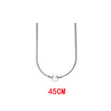 S925 Silver Snake Bone Chain Round Buckle Snake Bone Chain Necklace