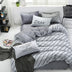 Four-piece cotton striped plaid bed