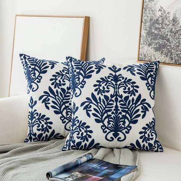 Classical embroidered home pillow without core - Minihomy