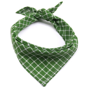 Pet Dog And Cat Plaid Cotton Triangle Scarf - Minihomy