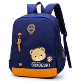 A cartoon bear nursery school schoolbag and baby travel back