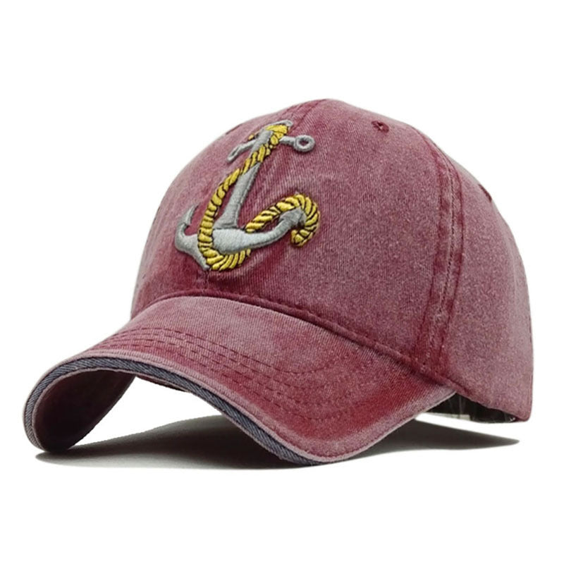 Anchor Embroidered Baseball Cap - Casual Style for All Seasons - Minihomy