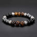 Black frosted stone tiger eye bracelet - Minihomy