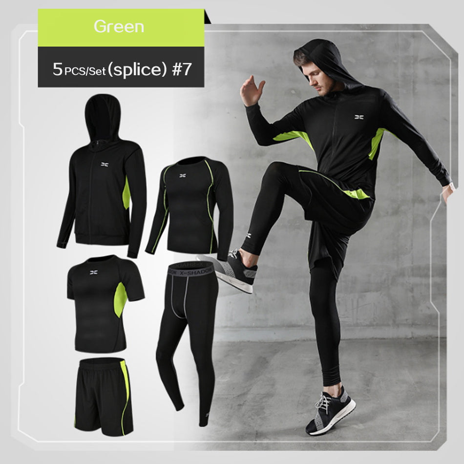 Men Sportswear Compression Sport Suits Quick Dry Running Clothes