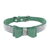 Rhinestone Bow Pet Dog Collar Leash - Minihomy