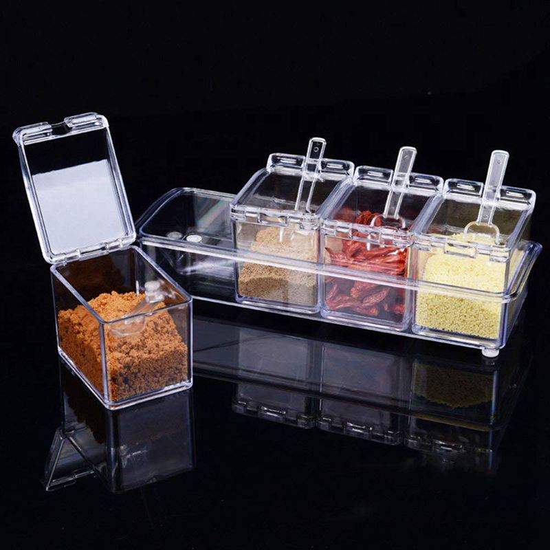 Kitchen supplies transparent acrylic seasoning box - Minihomy