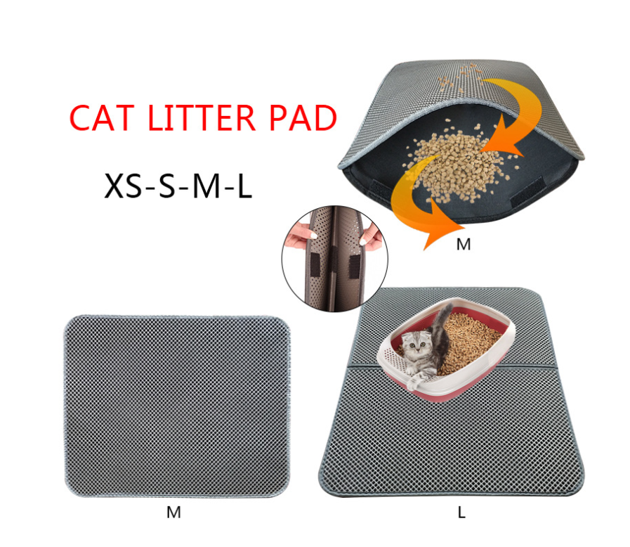 Double Layer Litter Cat Bed Pads  Pet Product Bed For Cats House Clean Mat - Minihomy