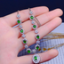 Natural Diopside Necklace Female Pendant S925 Pure - Minihomy