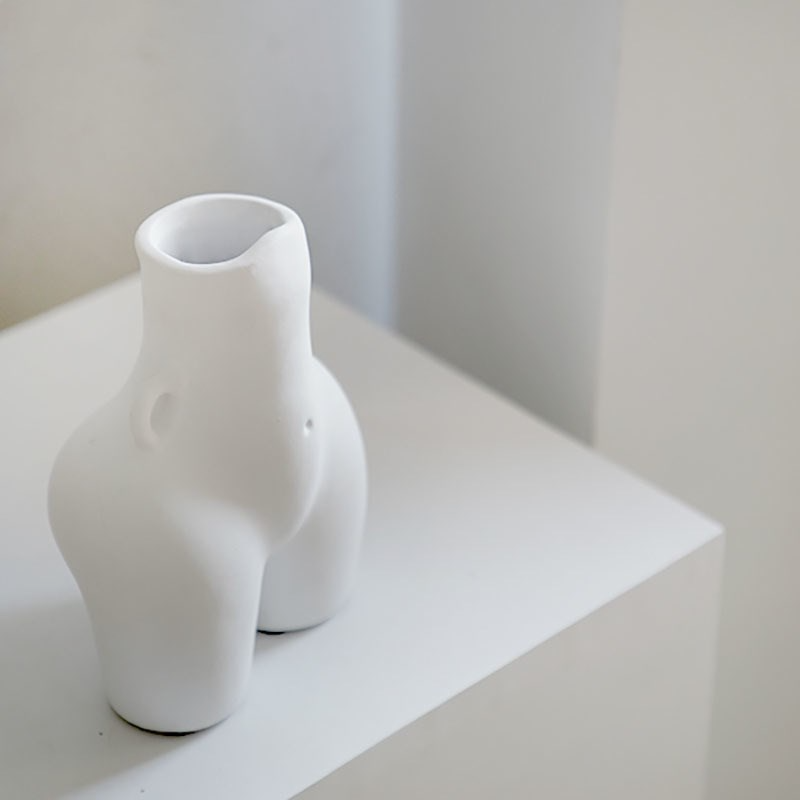 Nordic Creative White Ceramic Vase - Minihomy