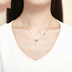 S925 Sterling Silver Lotus   Necklace Electroplated Clavicle Chain