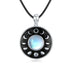 Moon Phase Necklace Moonstone Pendant S925 Sterling Silver Round Lunar Phases of The Moon Jewelry - Minihomy