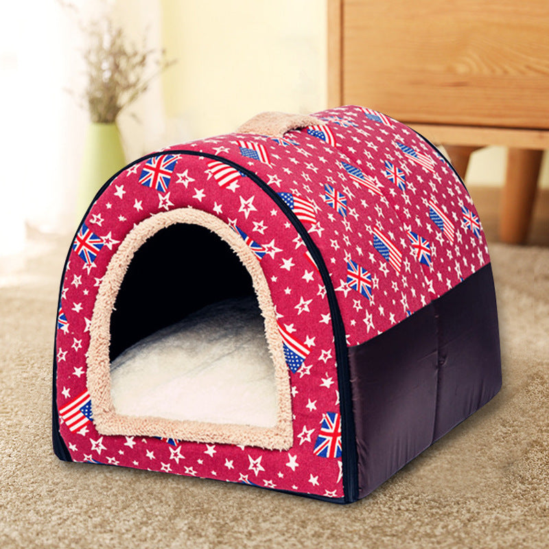 Removable And Closed Winter Warm Nest Cold-proof Cat Litter Dog Bed