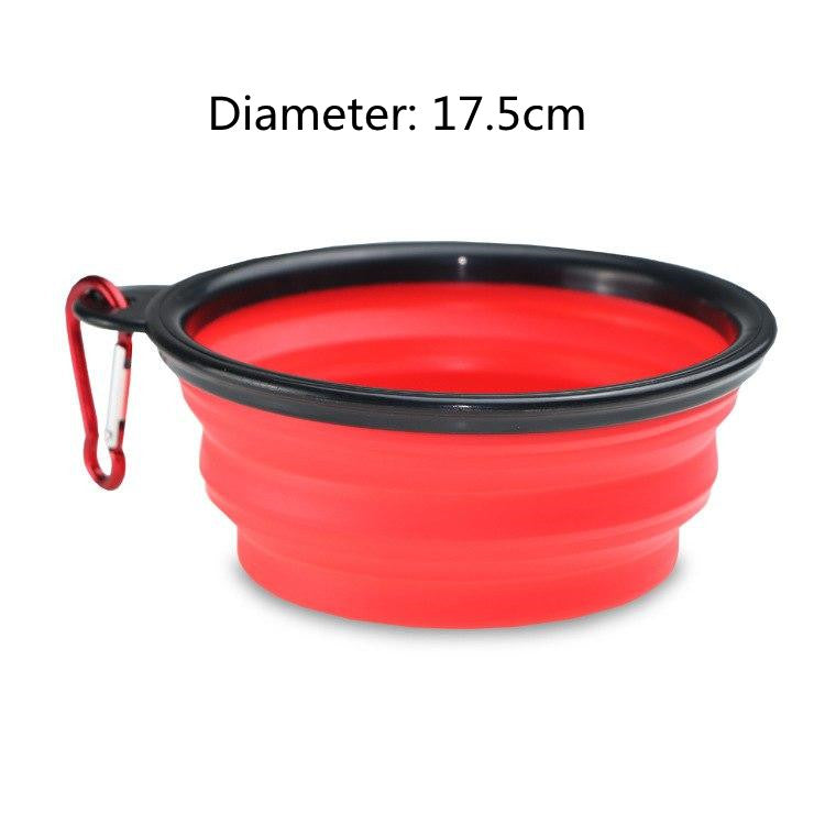 Folded Silicone Pet Dog Bowl